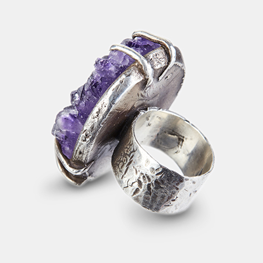 Moonstone Amethyst Ring 925 Sterling Silver Spinner Ring Meditation Jewelry  N04 | eBay