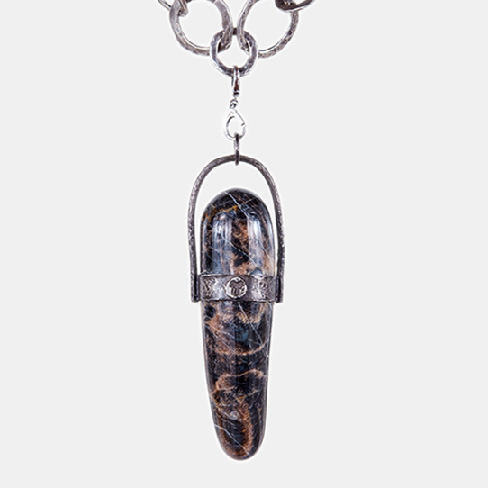 Black Moonstone Power Piece Pendant