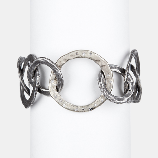 Custom Chain Link With Gold Link With Diamonds