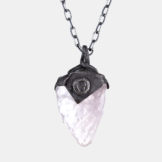 Raw Rose Quartz Power Piece Pendant