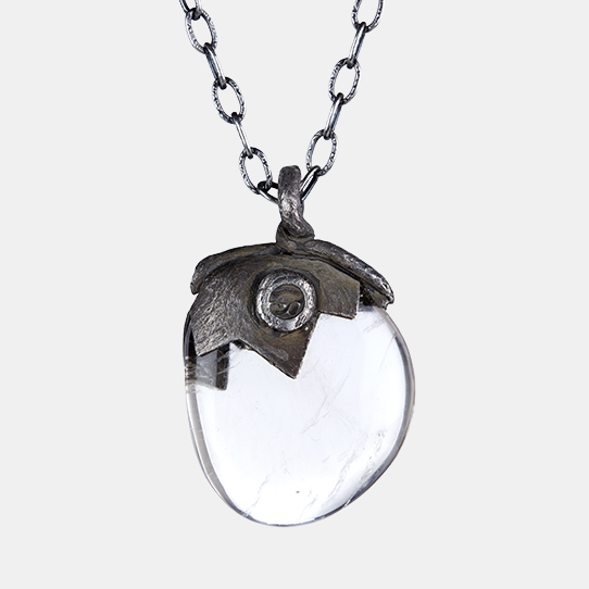 Smokey Quartz Power Piece Pendant With Eye of Horus Emblem