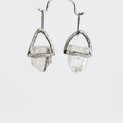 Quartz Crystal Point Earrings