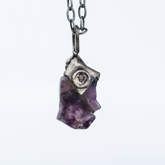 Auralite 23 Power Piece Pendant with Hamsa Emblem