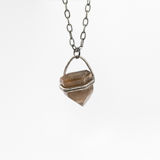 Smokey Rutilated Quartz Power Piece Pendant