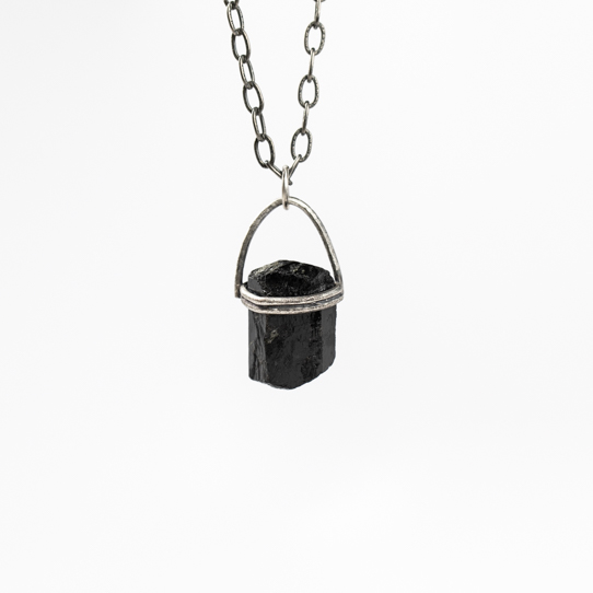 Black Tourmaline Power Piece Pendant