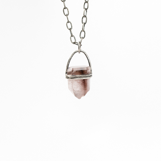 Muted Purple Rutilated Quartz Power Piece Pendant