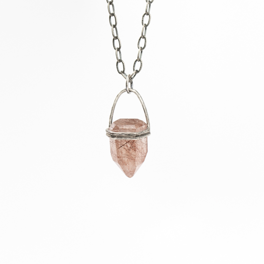 Muted Purple Rutilated Quartz Power Piece